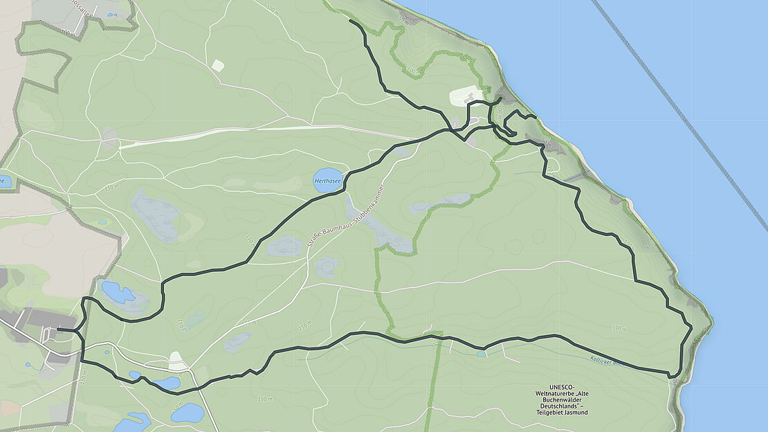 Karte: Welterberoute Jasmund Karte: Welterberoute Jasmund